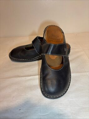Finn Comfort Stanford Black Clogs Size 39